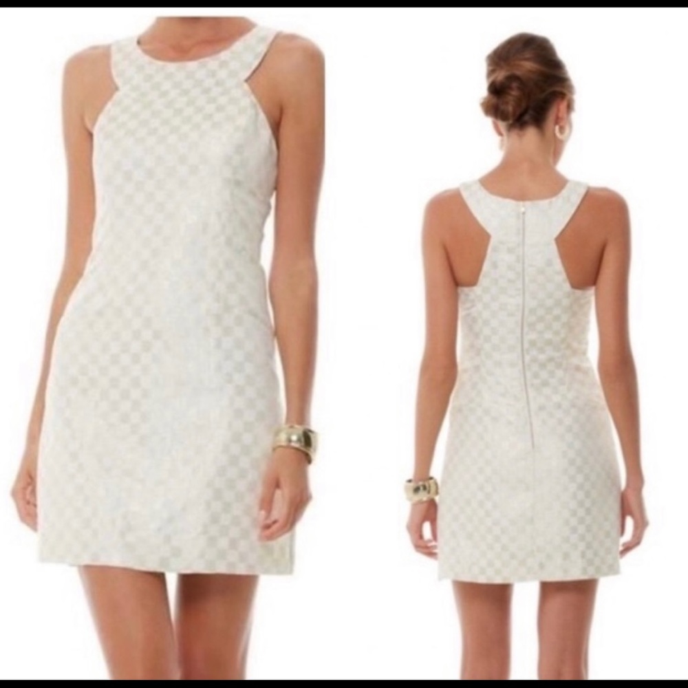 Lilly Pulitzer | Jepson Gold Checkered Dress